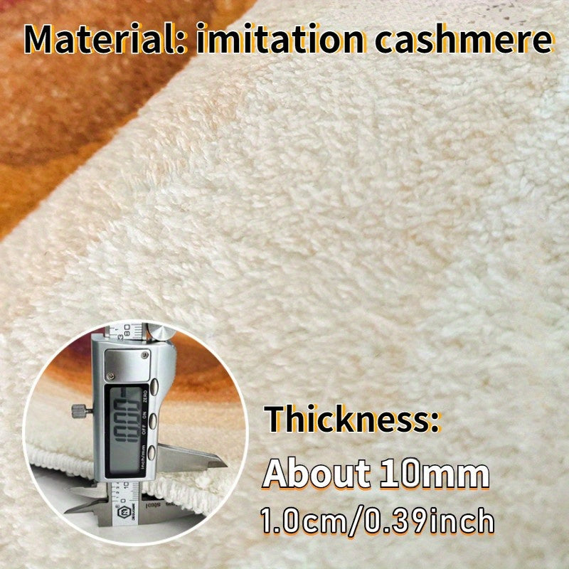 1pc 1000g/m2 Thickened Imitation Cashmere Rug - 10mm Fluffy Soft Plush for Living Room & Bedroom - Nordic Decorative Floor Mat, Cozy Luxury Feel