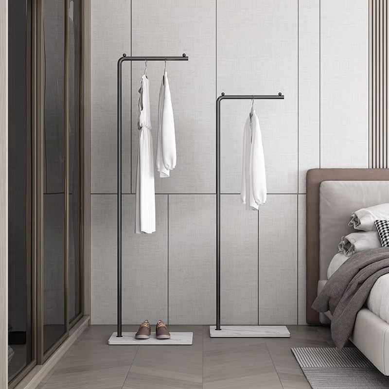 Nordic Modern Metal Valet Stand - Freestanding Multipurpose Suit Rack with Special Functions - Bedroom Clothing and Accessories Organizer