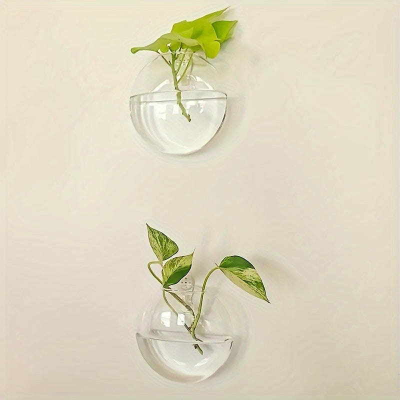 2/4pcs Hanging Glass Terrariums - Unique Oblate Flower Vases for Hydroponics - Create Indoor Hanging Gardens - Perfect Spring Summer Decor for Home, Office & Living Room - A Stylish Gift Idea