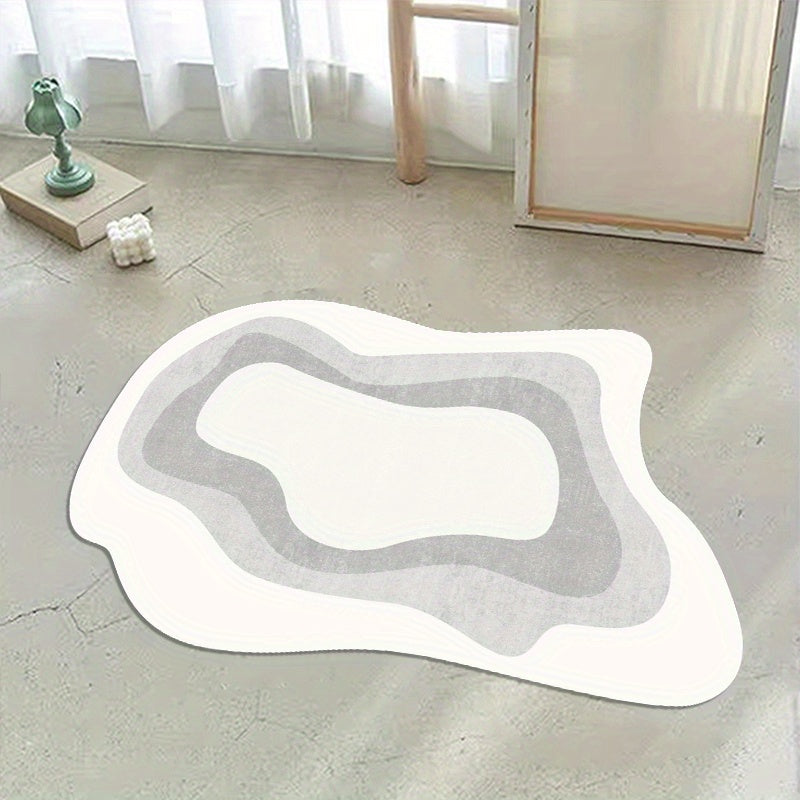 1pc Luxurious Imitation Cashmere Carpet - Cozy Nordic Living Room Decor - Soft Plush for Sofas, Coffee Tables, Bedrooms & More - Modern Irregular Design, Non-slip, Dirty Resistant, Easy to Clean