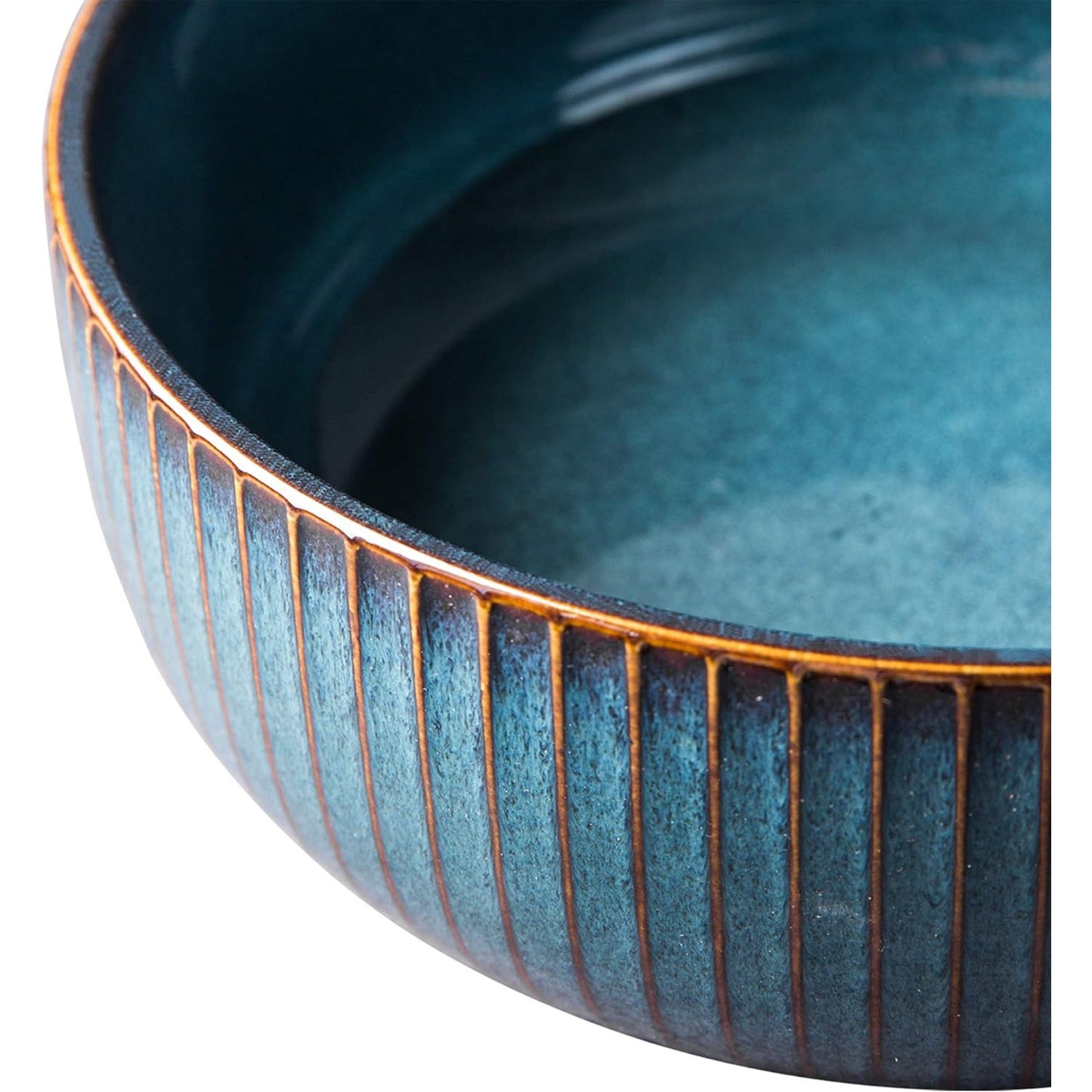 Starlight Blue Porcelain Salad Bowl 66Oz - Large 20.32cm Round Serving Dish For Salads, Soups, Cereal & More - Elegant Home Decor Wooden Salad Bowl Large Salad Bowl