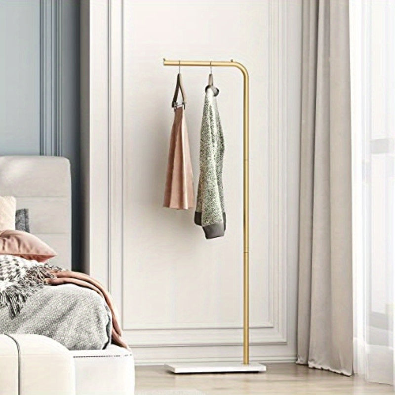 Nordic Modern Metal Valet Stand - Freestanding Multipurpose Suit Rack with Special Functions - Bedroom Clothing and Accessories Organizer
