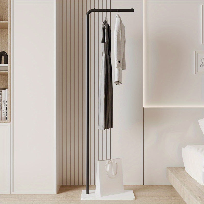 Nordic Modern Metal Valet Stand - Freestanding Multipurpose Suit Rack with Special Functions - Bedroom Clothing and Accessories Organizer