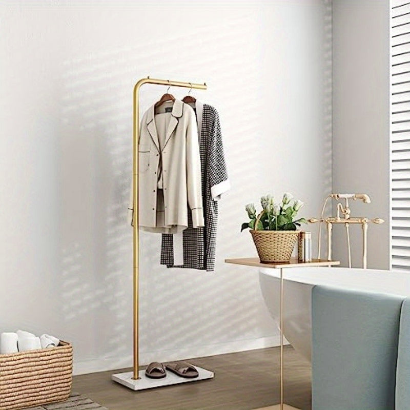 Nordic Modern Metal Valet Stand - Freestanding Multipurpose Suit Rack with Special Functions - Bedroom Clothing and Accessories Organizer