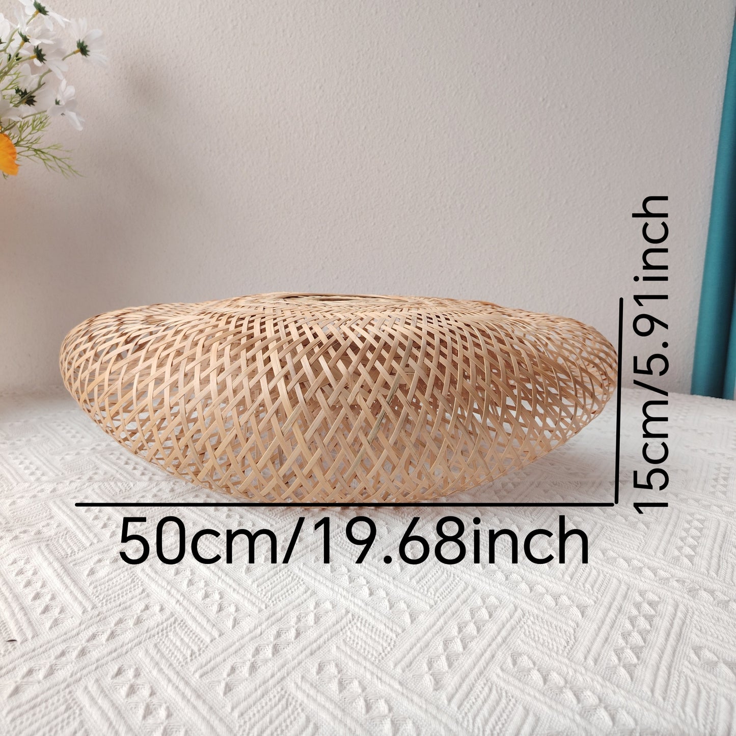 Vintage Bamboo Chandelier Shade: Handcrafted Round Birdcage Style, Art Deco Design, No Accessories Included