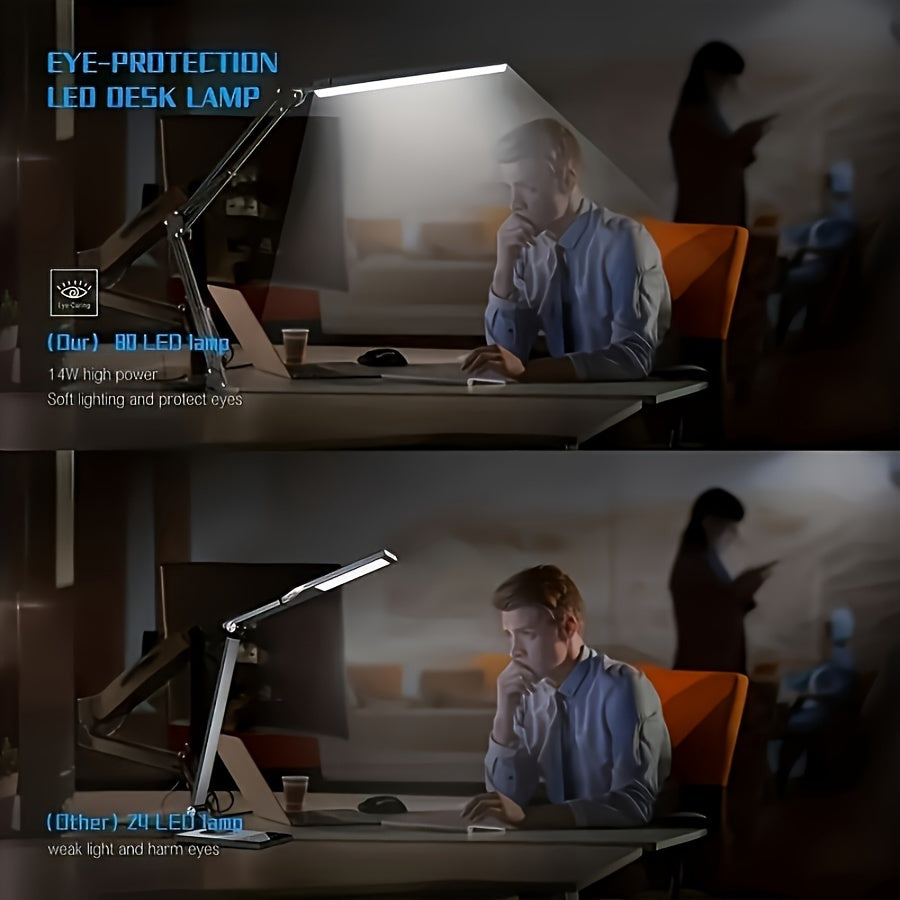 A Super Easy To Use Nail Lighting Tool, Clamp Light Reading Light, USB Desk Lamp, 3 Color Modes 10 Brightness, Eye Protection Book Clamp Light, 360° Flexible Gooseneck Clamp Light For Desktop Headboard Video Conferencing