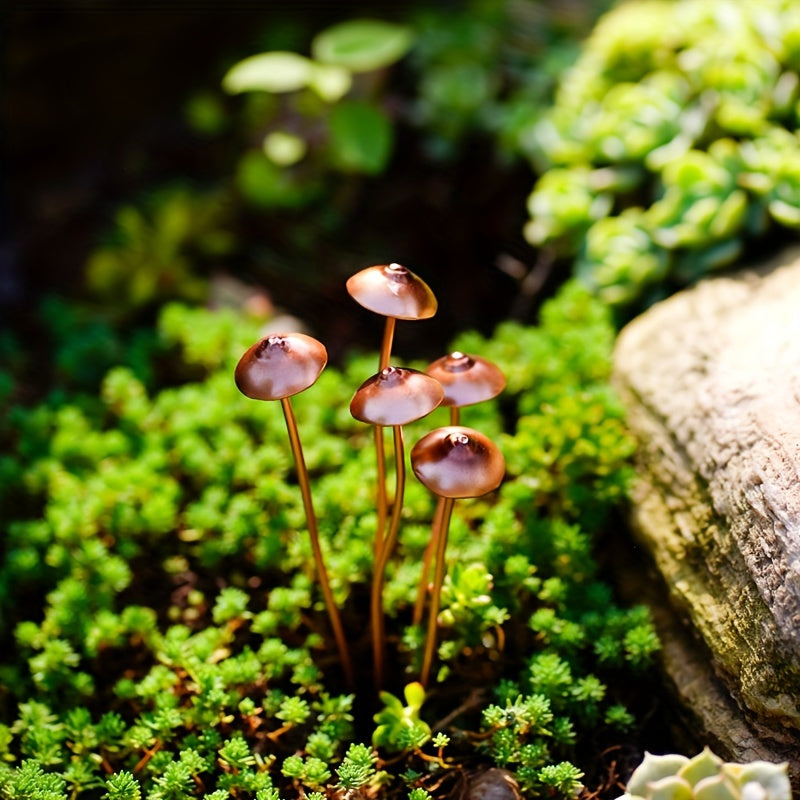 Charming Metal Mushroom Statue - Perfect For Bonsai, Potted Plants & Outdoor Garden Decor | Ideal Thanksgiving Gift