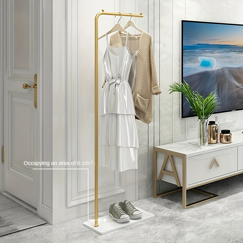 Nordic Modern Metal Valet Stand - Freestanding Multipurpose Suit Rack with Special Functions - Bedroom Clothing and Accessories Organizer