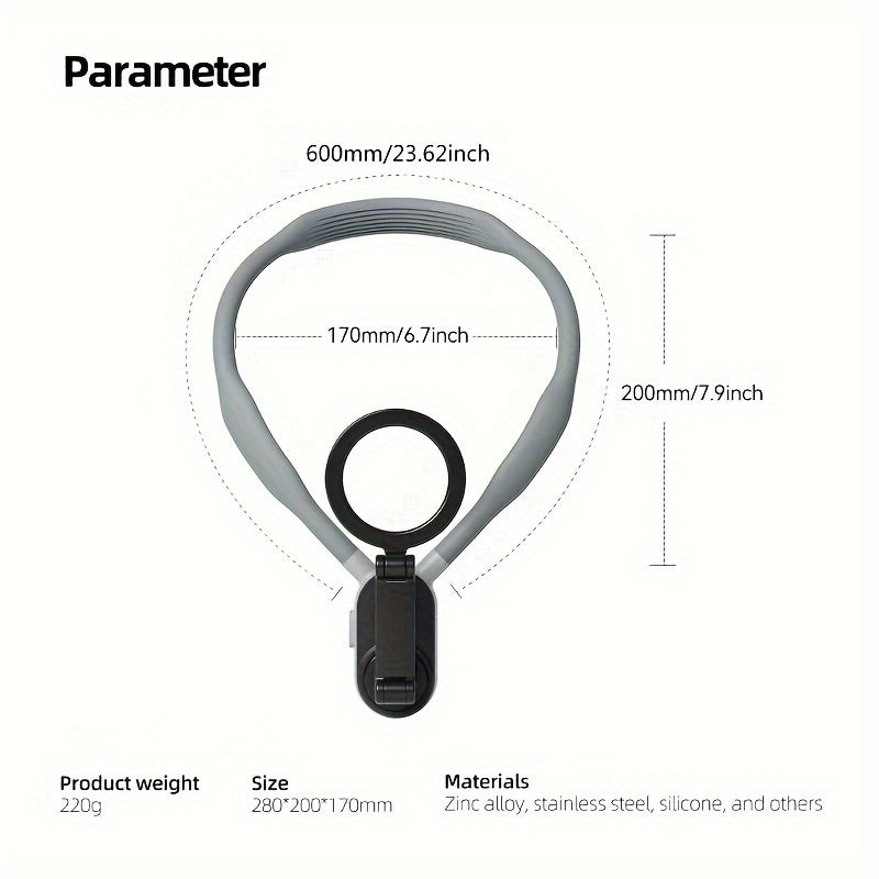 Fashion-Forward Magnetic Phone Neck Brace - Effortless First-Person View, Perfect for Adventure Videos, Hands-Free Convenience