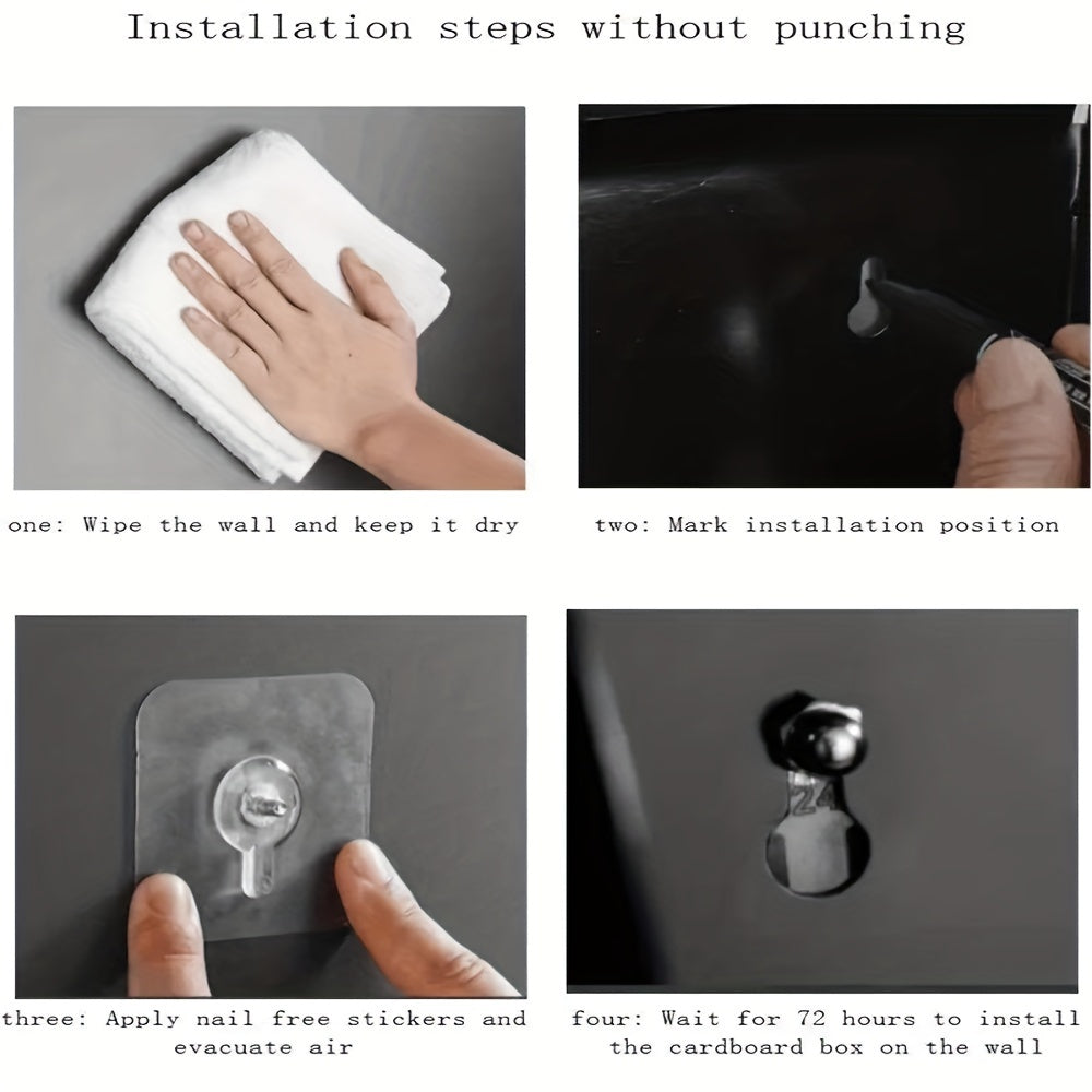 Self-Adhesive Toilet Paper Holder with Wet Wipe Storage Box - Stainless Steel Wall-Mounted Tissue Roll Dispenser, No-Drill Bathroom Accessory