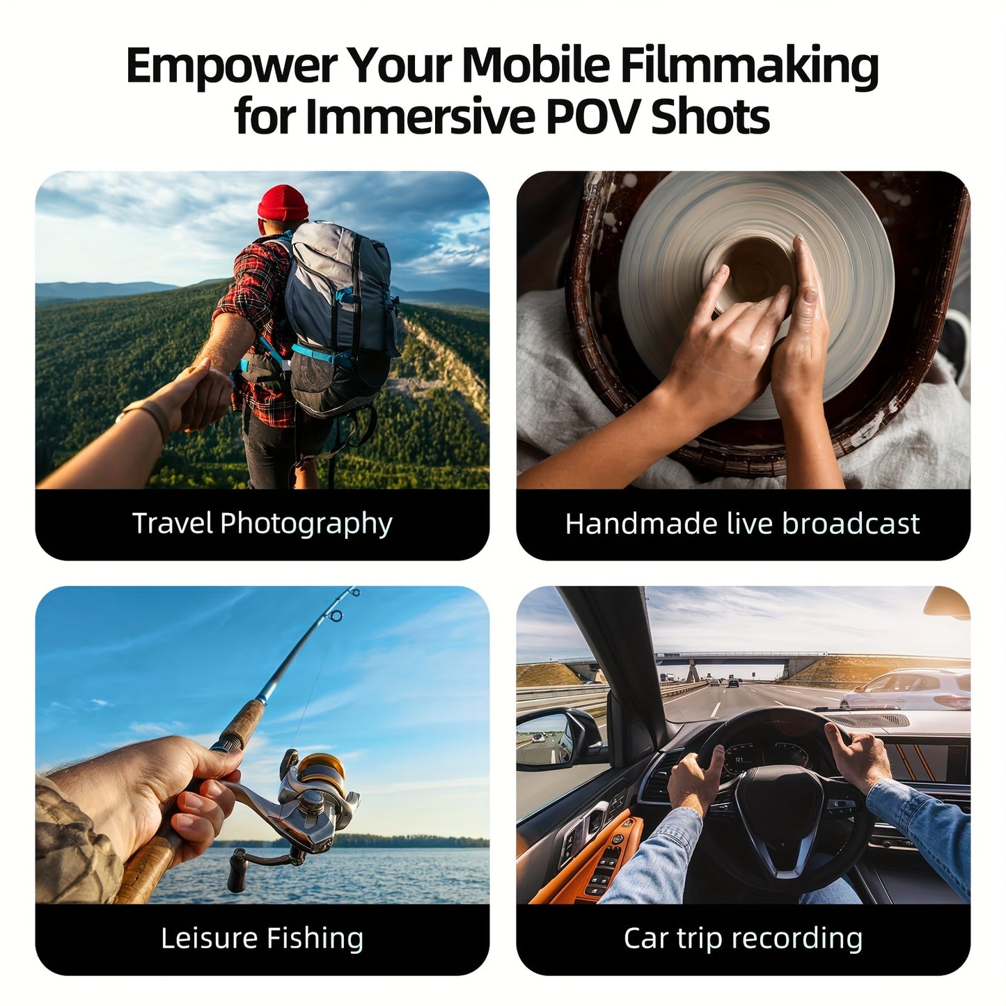 Fashion-Forward Magnetic Phone Neck Brace - Effortless First-Person View, Perfect for Adventure Videos, Hands-Free Convenience