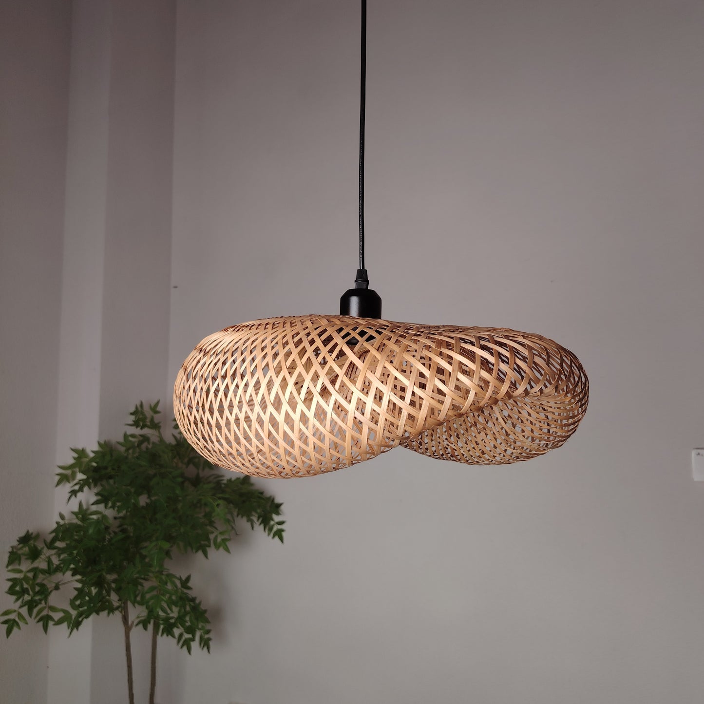 Vintage Bamboo Chandelier Shade: Handcrafted Round Birdcage Style, Art Deco Design, No Accessories Included