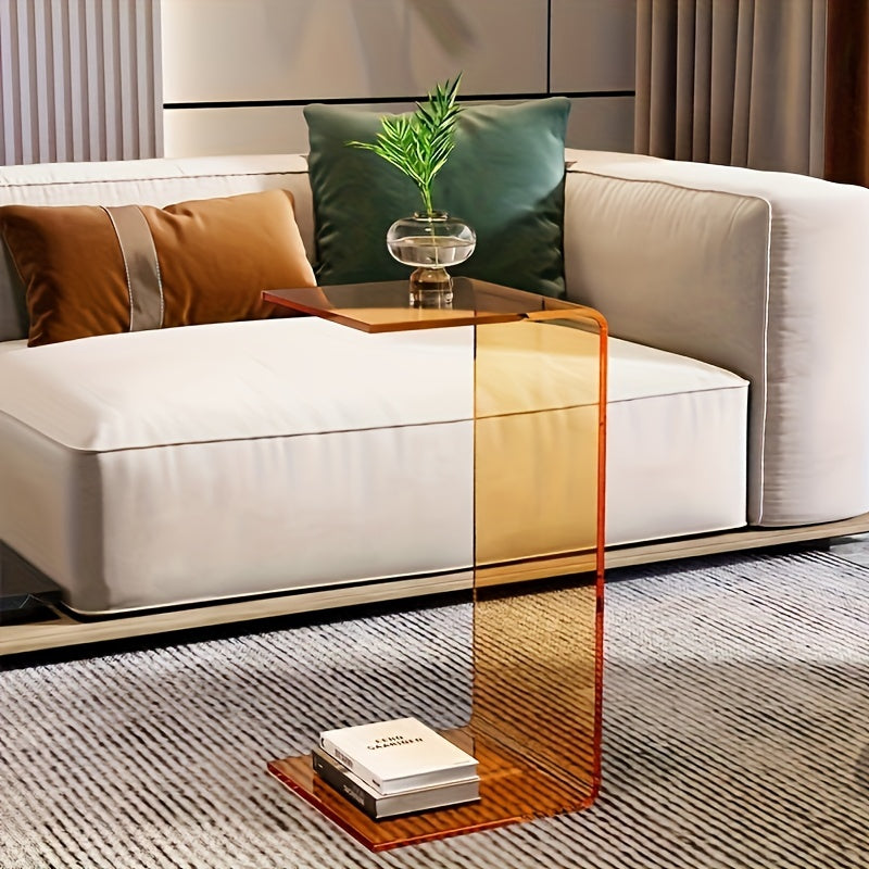 Elegant Acrylic Side Table: Perfect for Your Modern Living Room - Classic Style, Portable, and No Wooden Materials