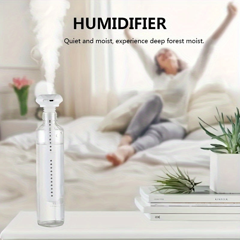 1pc Portable Humidifier Water Bottle Mineral Water Car-mounted Spray, USB Household Large Spray Humidifier