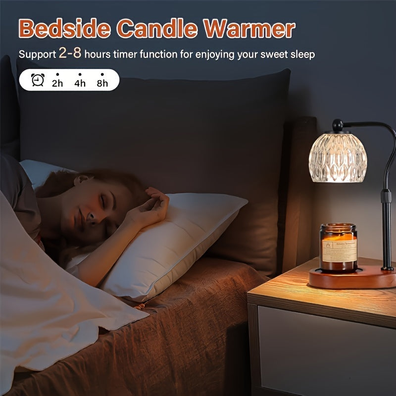 Candle Warm Lamp, Candle Warm Lamp with Timer and Dimmer Candle Warm Height Tunable Scented Candles, Festive Decorations, No Flame Scented Candles, Gifts for Friends