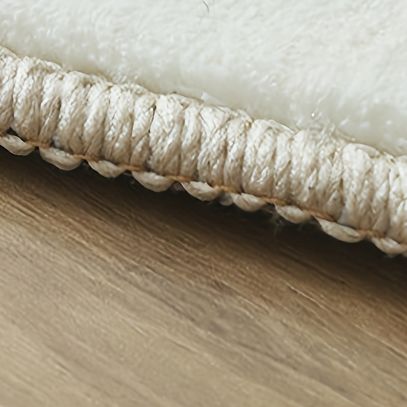 Soft & Fluffy Faux Cashmere Striped Round Rug - Non-Slip, Machine Washable For Bedroom, Living Room, Office Decor Washable Area Rug Washable Rug