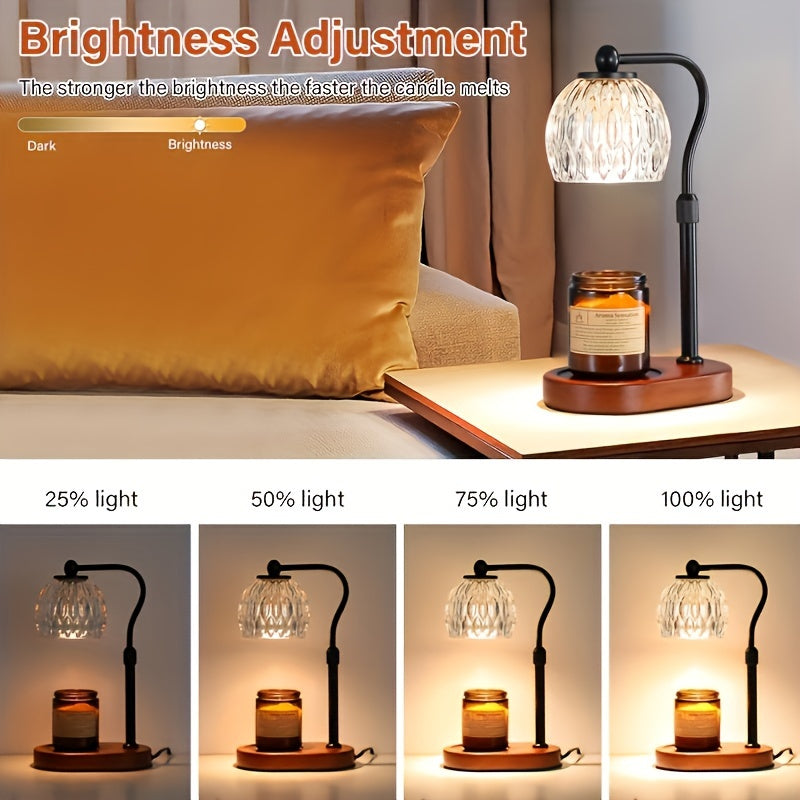 Candle Warm Lamp, Candle Warm Lamp with Timer and Dimmer Candle Warm Height Tunable Scented Candles, Festive Decorations, No Flame Scented Candles, Gifts for Friends