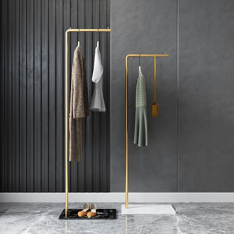 Nordic Modern Metal Valet Stand - Freestanding Multipurpose Suit Rack with Special Functions - Bedroom Clothing and Accessories Organizer