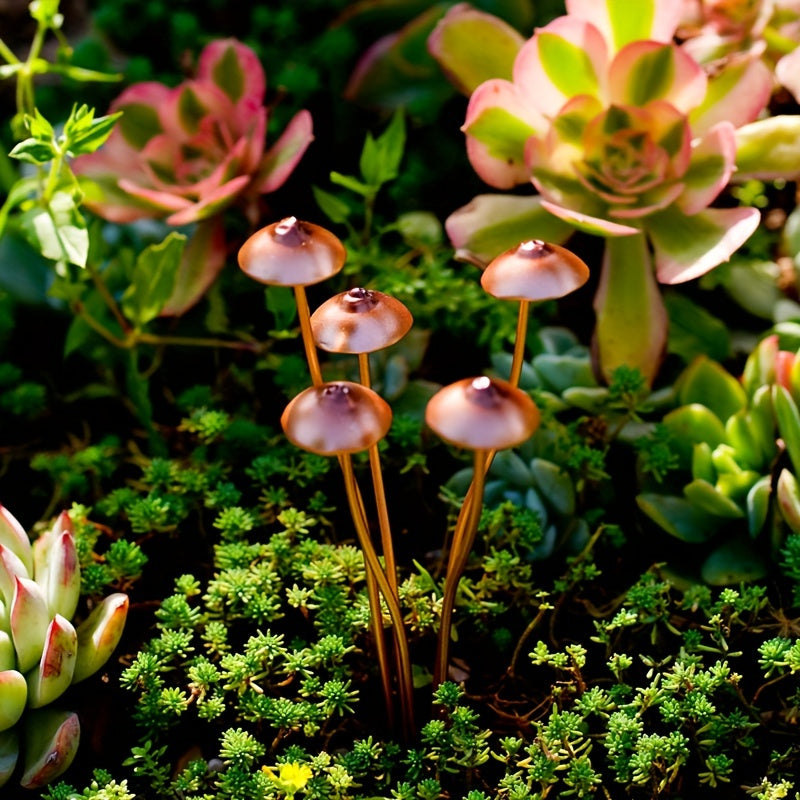 Charming Metal Mushroom Statue - Perfect For Bonsai, Potted Plants & Outdoor Garden Decor | Ideal Thanksgiving Gift