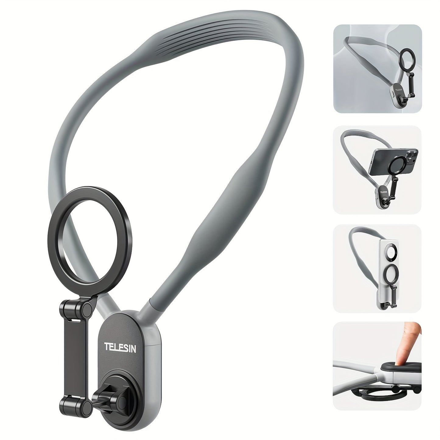 Fashion-Forward Magnetic Phone Neck Brace - Effortless First-Person View, Perfect for Adventure Videos, Hands-Free Convenience