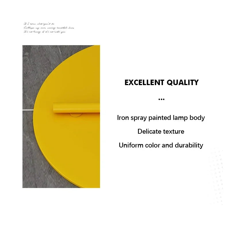 LED Floor Lamp Black Yellow High Grade Sofa Side Decorative Light Bedroom Study  Standing Lamp ForLiving Room