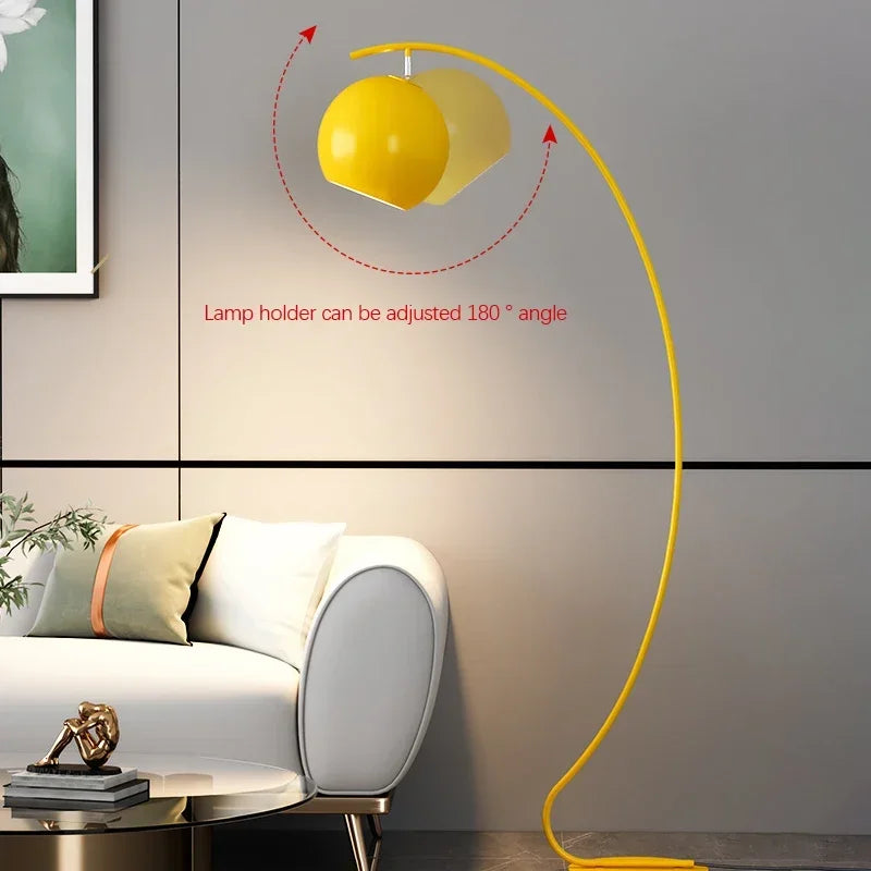 LED Floor Lamp Black Yellow High Grade Sofa Side Decorative Light Bedroom Study  Standing Lamp ForLiving Room
