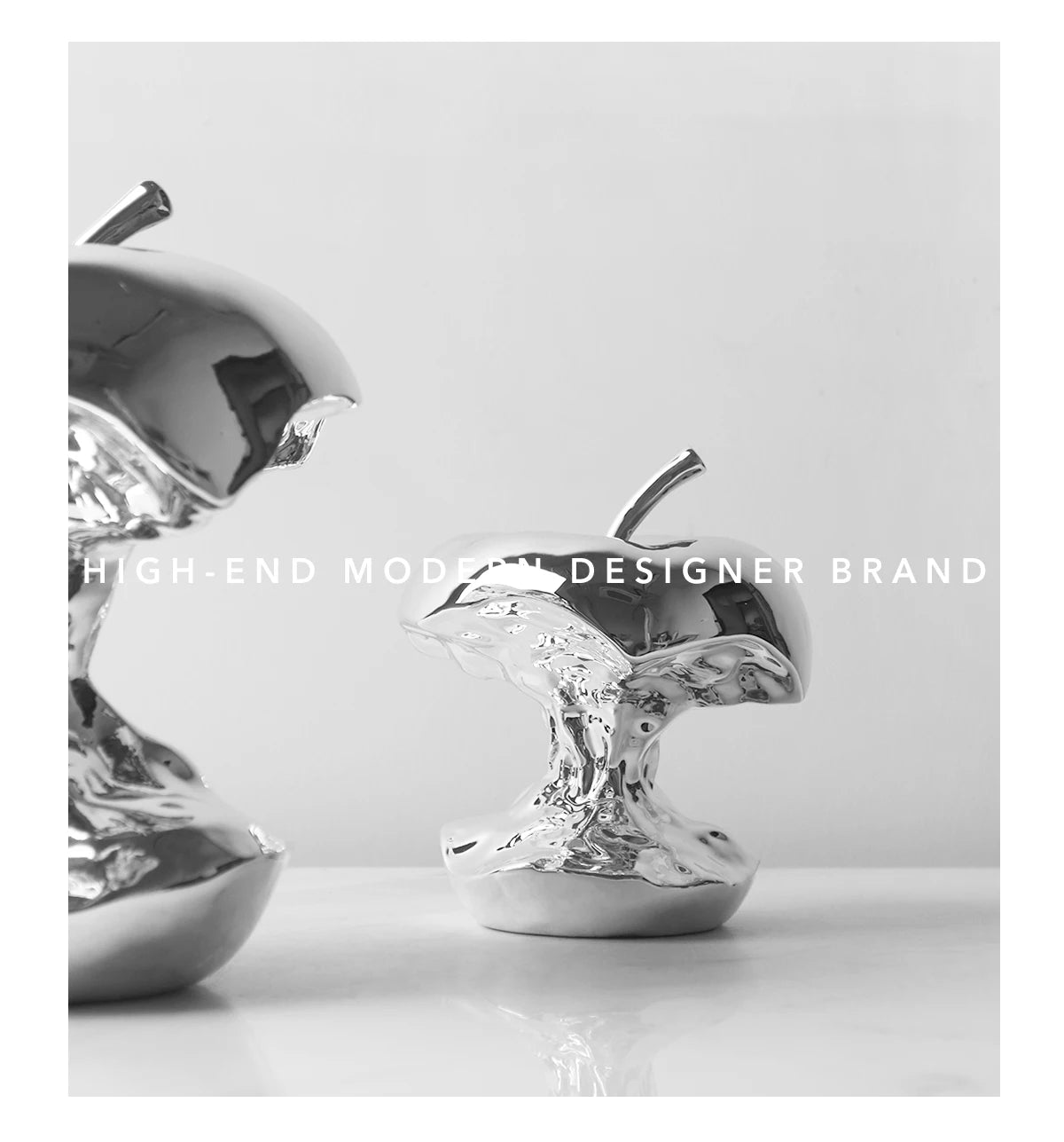 Creative Art Abstract Plating Gnawed Apple Ornament Home Living Room Table Crafts Gift Decor Figurines Miniatures Accessories