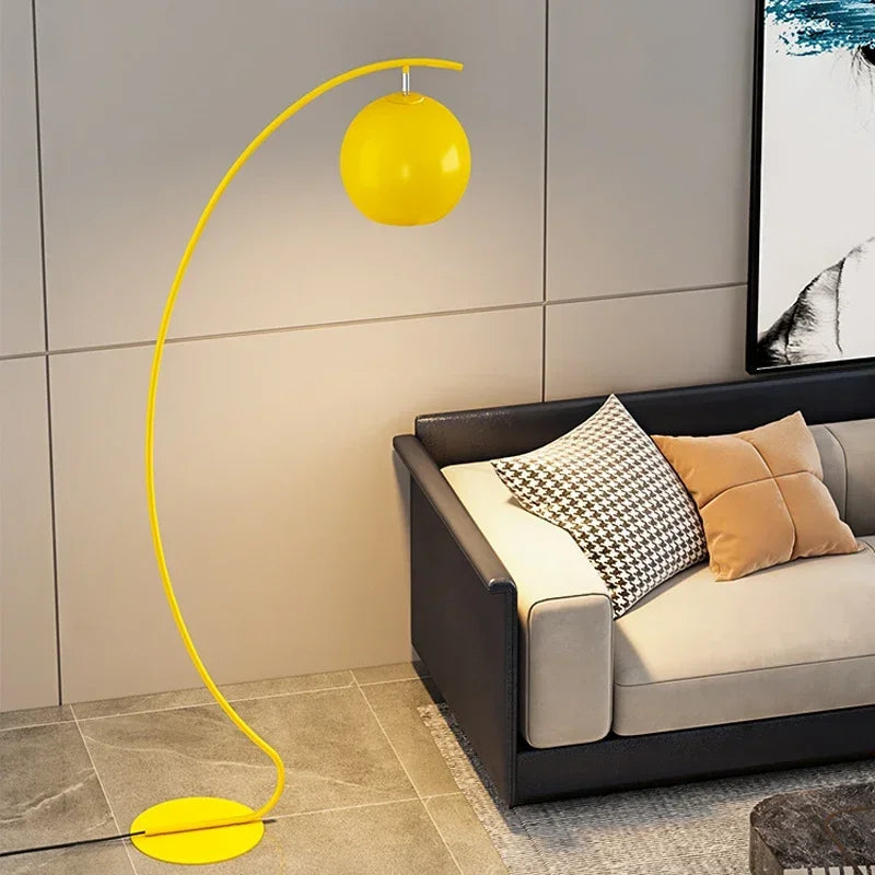LED Floor Lamp Black Yellow High Grade Sofa Side Decorative Light Bedroom Study  Standing Lamp ForLiving Room