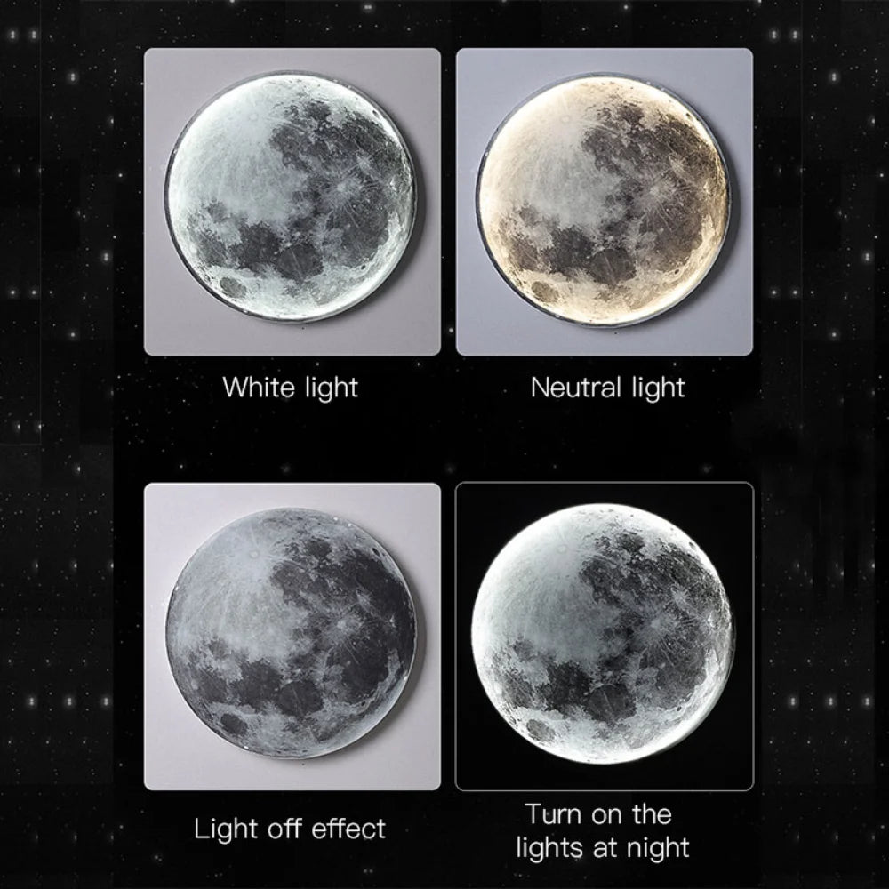 Modern LED Wall Lamp Moon Indoor Lighting For Bedroom Living Hall Room HOME Decoration Fixture Lights decorate Lusters Lamps