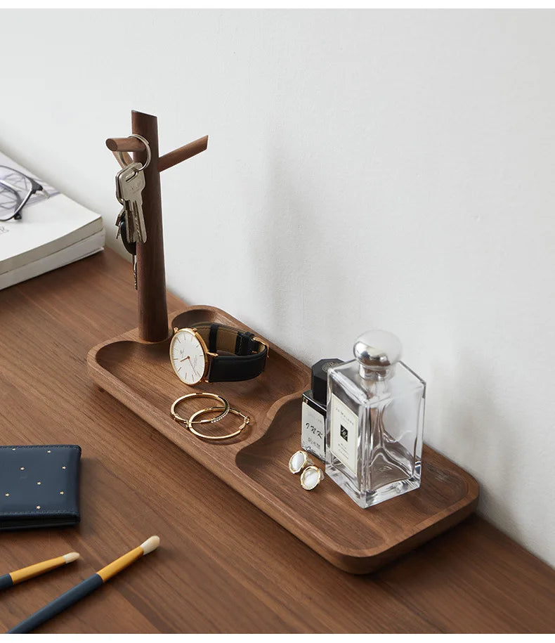 Key storage tray for entrance foyer, creative tree hanging shelf, desktop decoration, entrance keychain