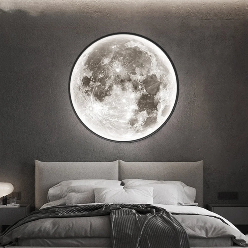 Modern LED Wall Lamp Moon Indoor Lighting For Bedroom Living Hall Room HOME Decoration Fixture Lights decorate Lusters Lamps