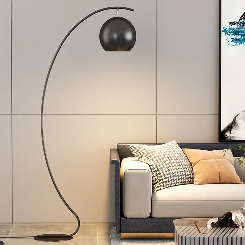 LED Floor Lamp Black Yellow High Grade Sofa Side Decorative Light Bedroom Study  Standing Lamp ForLiving Room