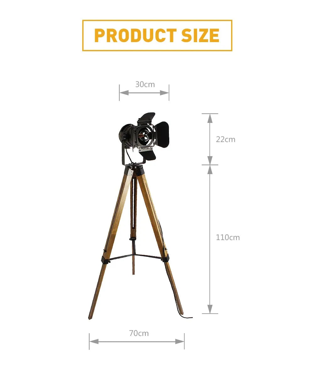 Modern Wooden Floor Lamp Iron Adjustable Light Head Bracket For Living Room Bedroom Bedside Study Home Decoration Illumination