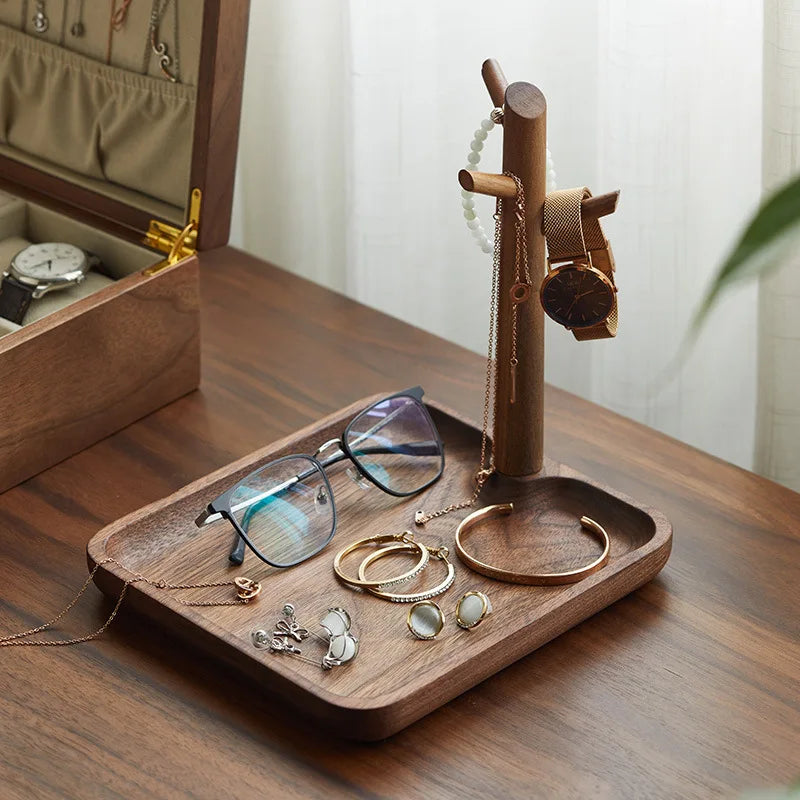 Key storage tray for entrance foyer, creative tree hanging shelf, desktop decoration, entrance keychain