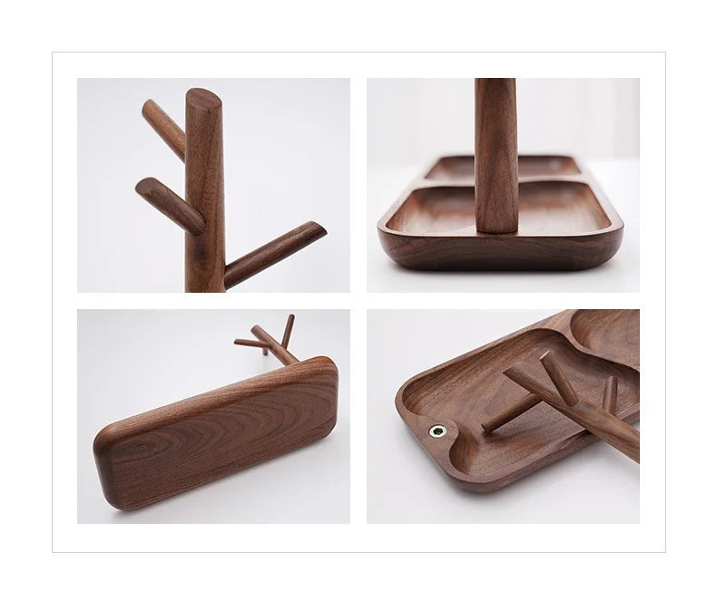 Key storage tray for entrance foyer, creative tree hanging shelf, desktop decoration, entrance keychain