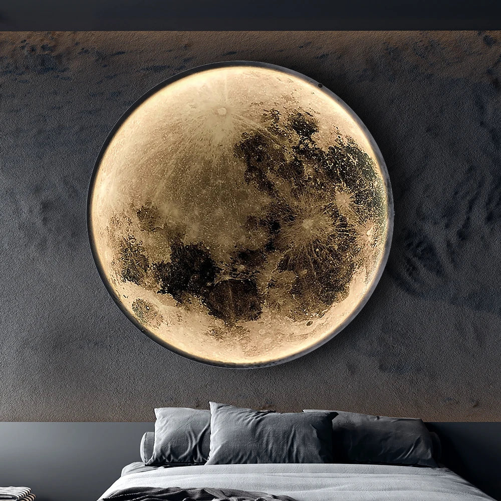 Modern LED Wall Lamp Moon Indoor Lighting For Bedroom Living Hall Room HOME Decoration Fixture Lights decorate Lusters Lamps
