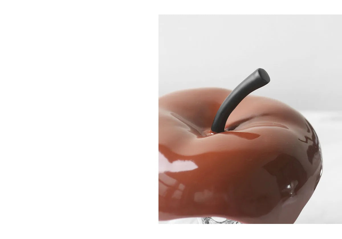 Creative Art Abstract Plating Gnawed Apple Ornament Home Living Room Table Crafts Gift Decor Figurines Miniatures Accessories