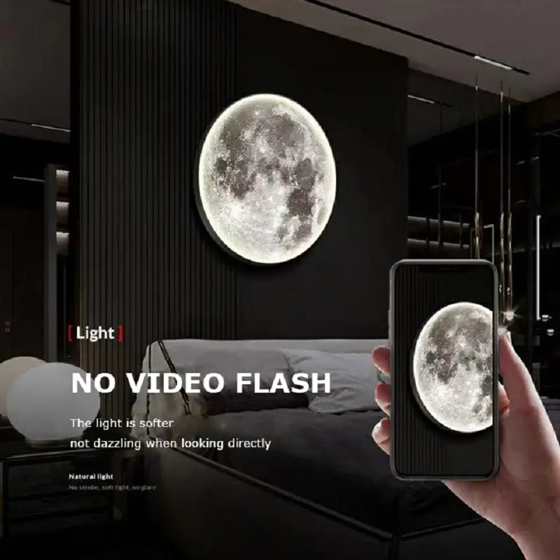 Modern LED Wall Lamp Moon Indoor Lighting For Bedroom Living Hall Room HOME Decoration Fixture Lights decorate Lusters Lamps