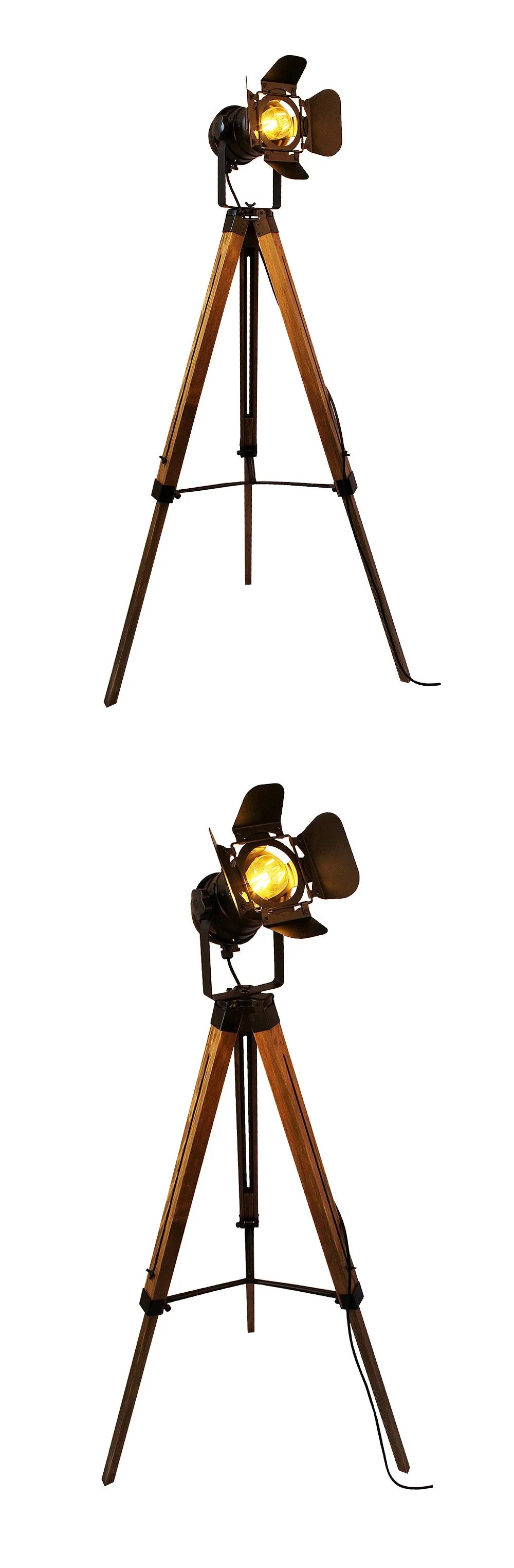 Modern Wooden Floor Lamp Iron Adjustable Light Head Bracket For Living Room Bedroom Bedside Study Home Decoration Illumination