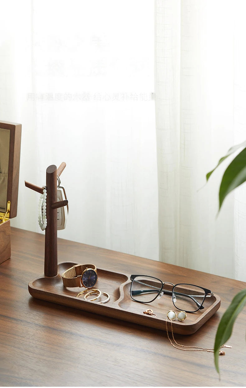 Key storage tray for entrance foyer, creative tree hanging shelf, desktop decoration, entrance keychain