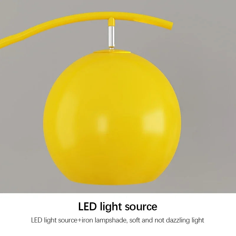 LED Floor Lamp Black Yellow High Grade Sofa Side Decorative Light Bedroom Study  Standing Lamp ForLiving Room