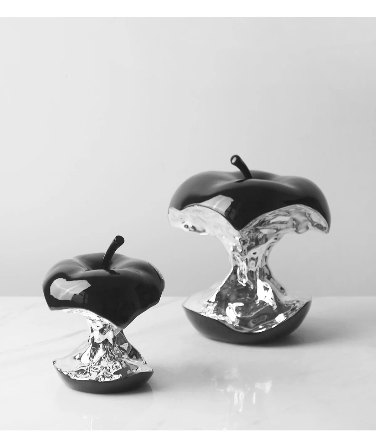 Creative Art Abstract Plating Gnawed Apple Ornament Home Living Room Table Crafts Gift Decor Figurines Miniatures Accessories