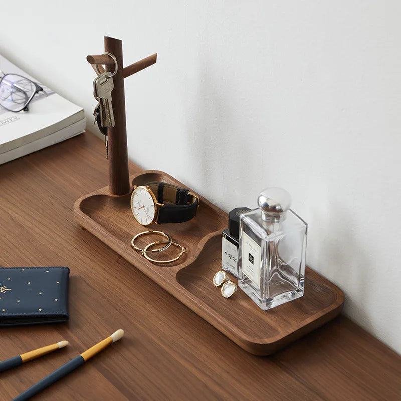 Key storage tray for entrance foyer, creative tree hanging shelf, desktop decoration, entrance keychain