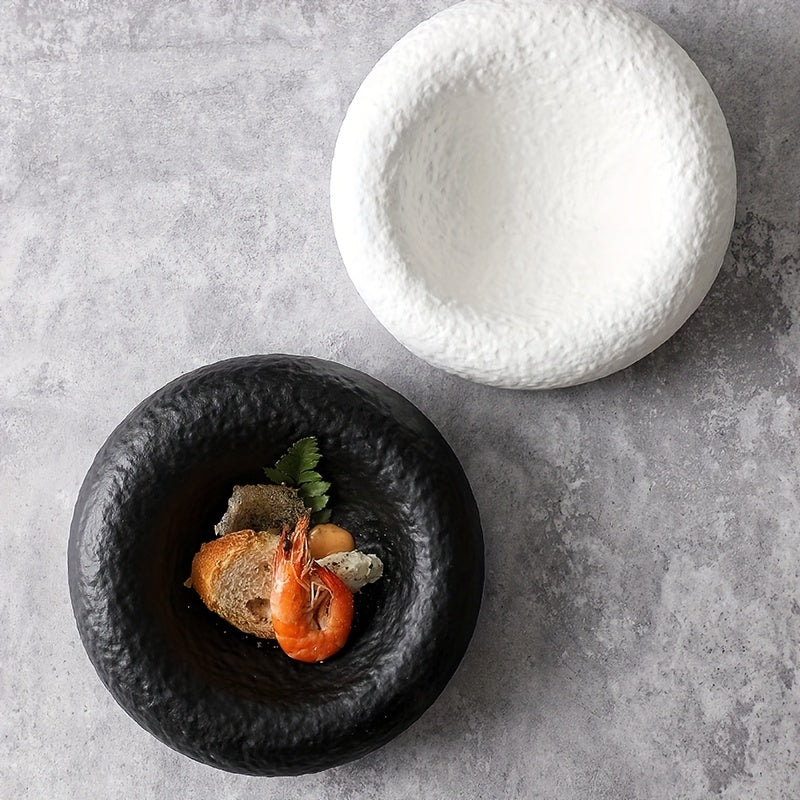 1pc, Retro Ceramic Cold Dishes for Western Food, Salad Bowls, and Desserts - Perfect for Hotel Restaurants and Parties