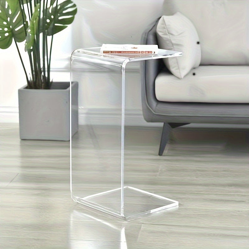 Elegant Acrylic Side Table: Perfect for Your Modern Living Room - Classic Style, Portable, and No Wooden Materials