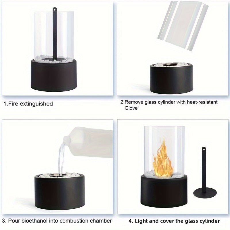 1pc, Tabletop Fire Pit Portable Mini Fire Pit, Tabletop Fireplace Bowl, Tabletop Fireplace Centerpiece For Indoor Outdoor Garden, Camping, Gifts For Women, Mom, Her Wedding, Housewarming, Christmas, Birthday Gift