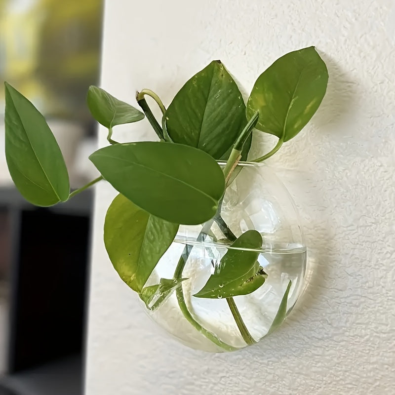 2/4pcs Hanging Glass Terrariums - Unique Oblate Flower Vases for Hydroponics - Create Indoor Hanging Gardens - Perfect Spring Summer Decor for Home, Office & Living Room - A Stylish Gift Idea