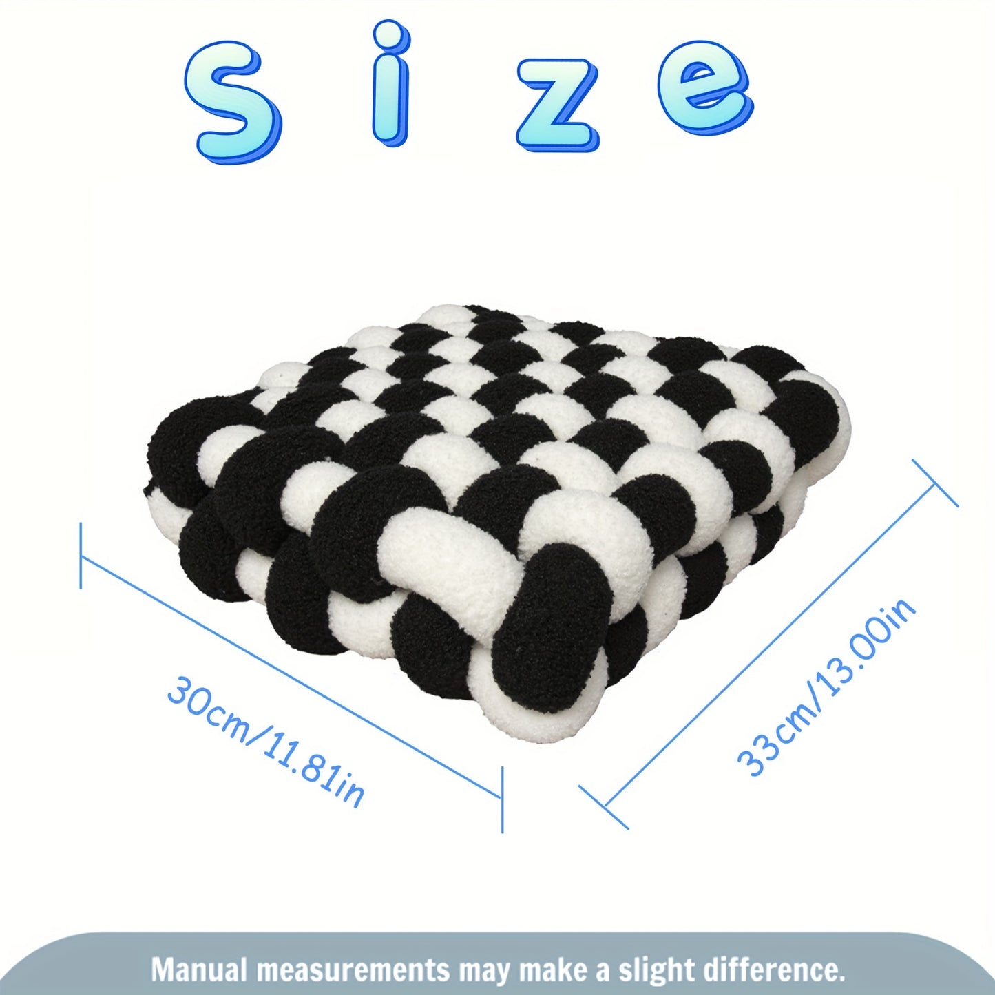 33cm/13.00in 8 Colours Knot Plush Pillow, Soft Decorative Throw Pillows Cute Knotted Square Pillows Decor Floor Cushion Accent Pillows For Bed Couch Sofa Chairs Perfect Gifts For Friends