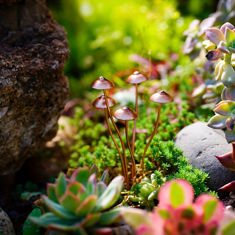 Charming Metal Mushroom Statue - Perfect For Bonsai, Potted Plants & Outdoor Garden Decor | Ideal Thanksgiving Gift