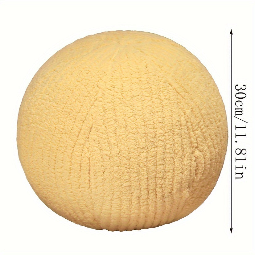 Molutian Polycotton Striped Round Plush Pillow – Soft Spherical Couch Cushion for Home Decor, Perfect Gift for Adults and Teens – Elegant and Unique Accent Pillow (1pc)